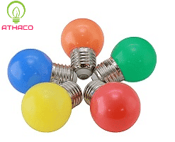 Đèn búp nhựa 3w 5 màu trang trí