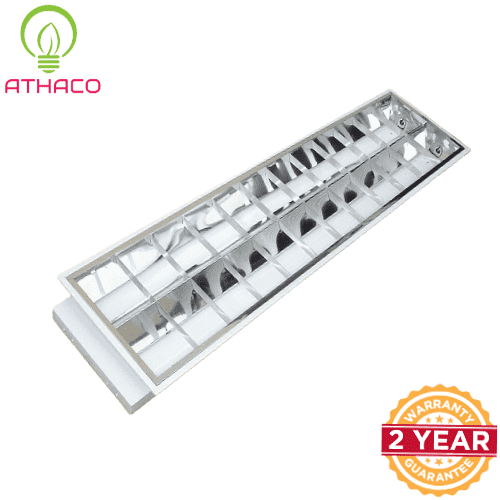 Máng đèn âm trần 2 bóng 1m2 choá inox 1 Máng đèn âm trần 2 bóng 1m2 choá inox