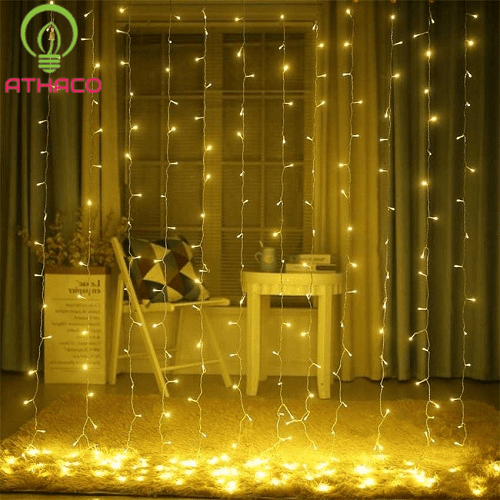 Dây đèn thả mành rộng 3m cao 2m 1 Dây đèn thả mành rộng 3m cao 2m