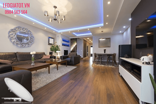 Cánh tính số lượng đèn led âm trần cho phòng khách
