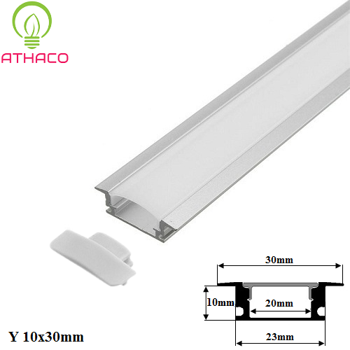 Thanh nhôm Profile led chữ Y3010 1 Thanh nhôm Profile led chữ Y3010