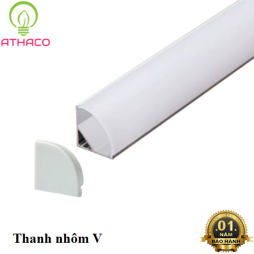Thanh nhôm lắp đèn led chữ V gắn góc 1 Thanh nhôm lắp đèn led chữ V gắn góc