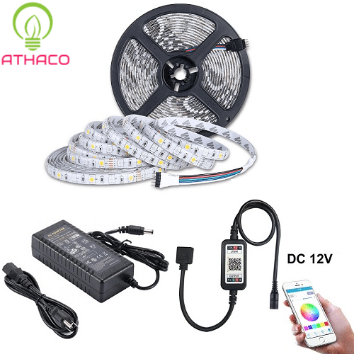 Led dây đổi màu bằng App điện thoại cuộn 5 mét