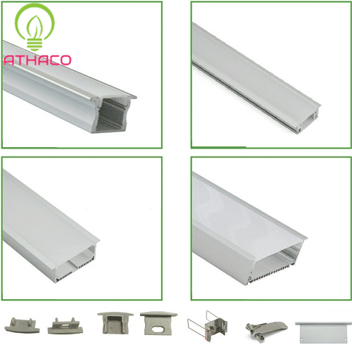 Thanh nhôm âm trần - âm tường Profile Led 1 thanh nhom am tran am tuong profile