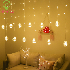Dây đèn rèm trang trí 12 quả banh tròn